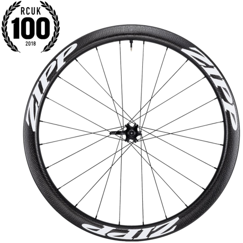 ZIPP 303 FIRECREST TUBELESS DISC BRAKE 77D FRONT 24 SPOKES, CONVERTIBLE INCLUDES- QUICK RELEASE 12MM & 15MM THROUGH AXLE CAPS: WHITE DECALS 700C